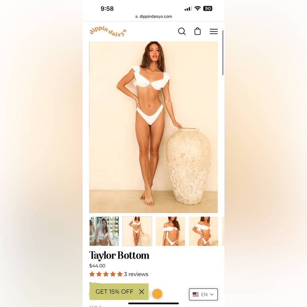 Dippin’ daisy’s Taylor bottom white